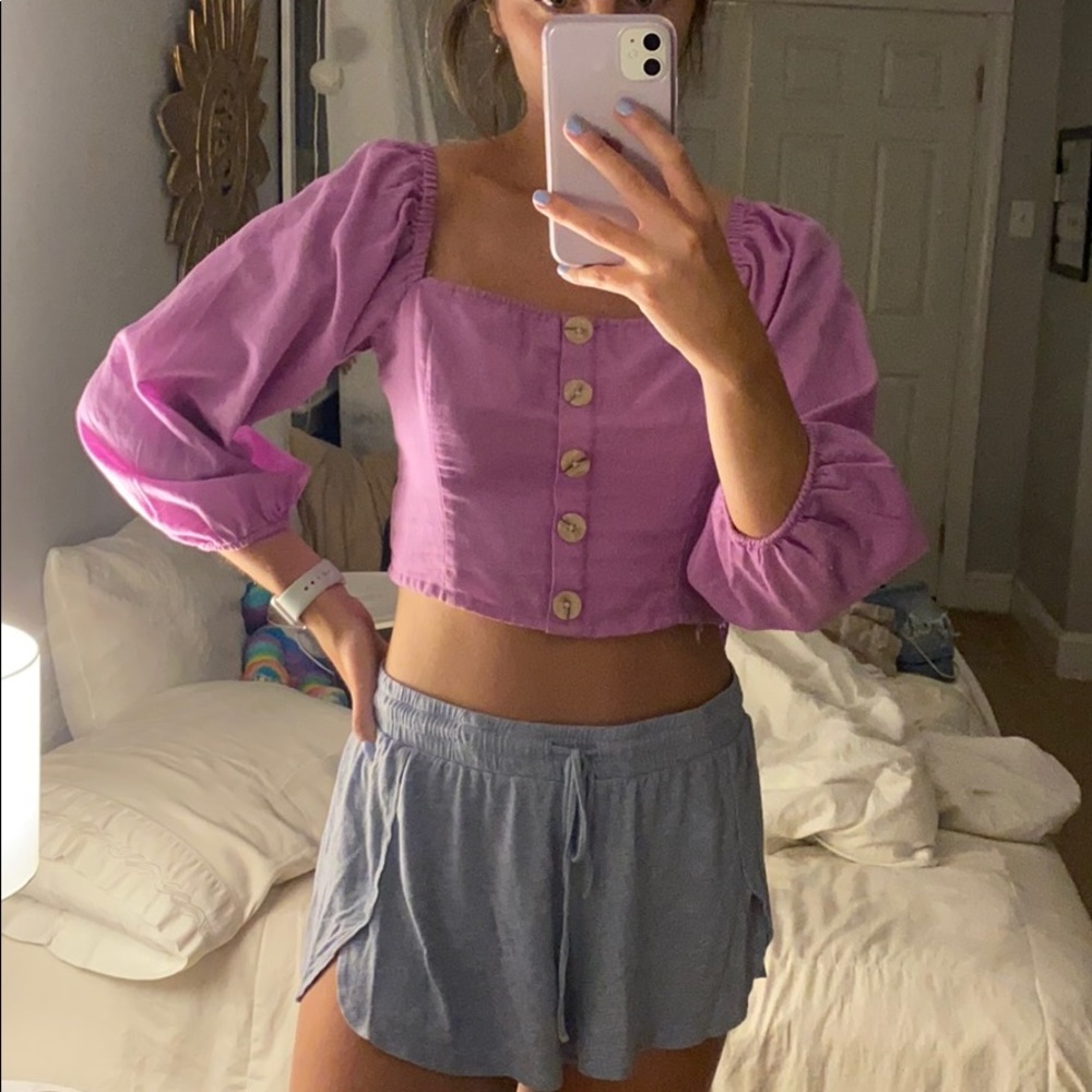 American eagle puff sleeve top